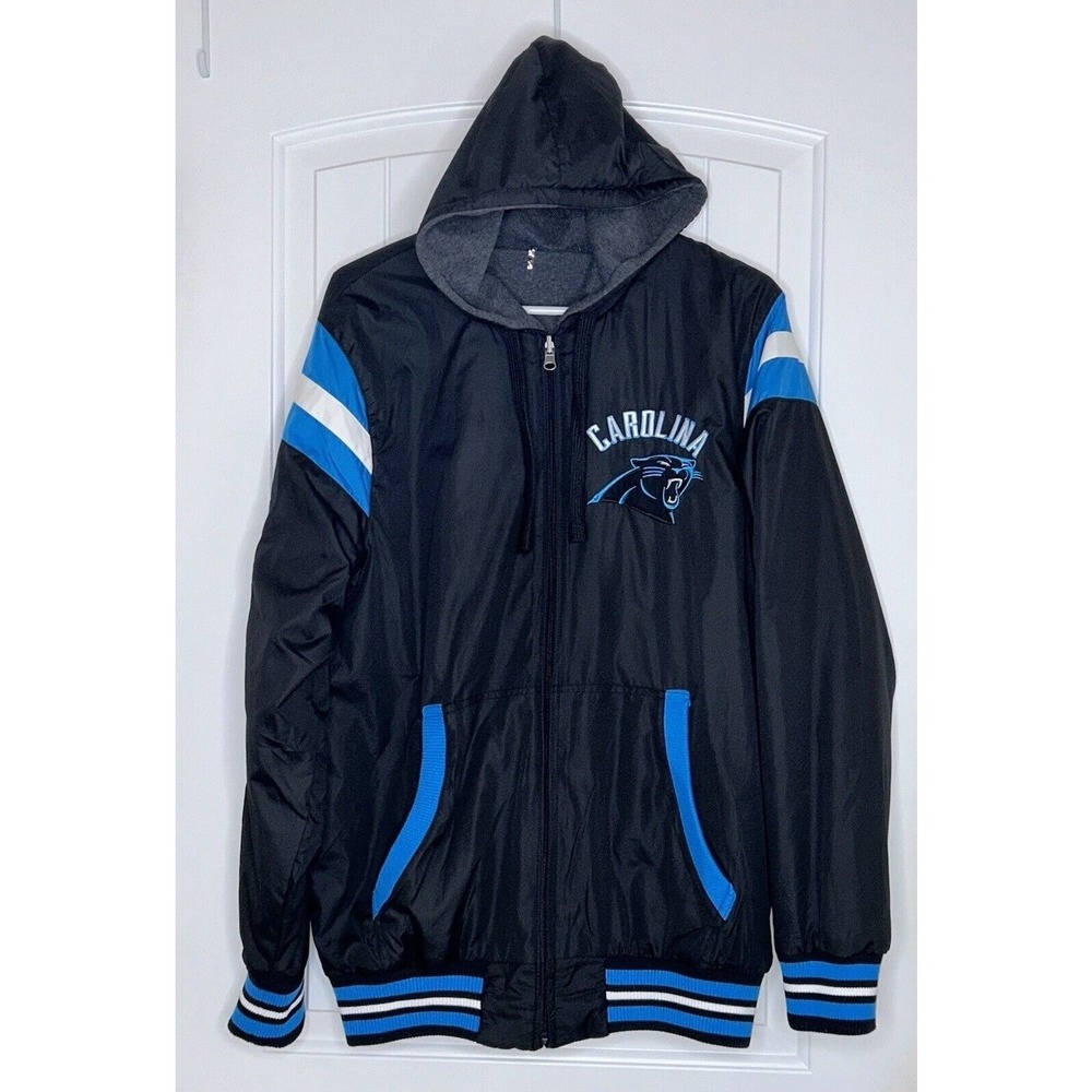 Carolina Panthers NFL G-III Hooded REVERSIBLE Front Zipper JACKET. Men's MEDIUM